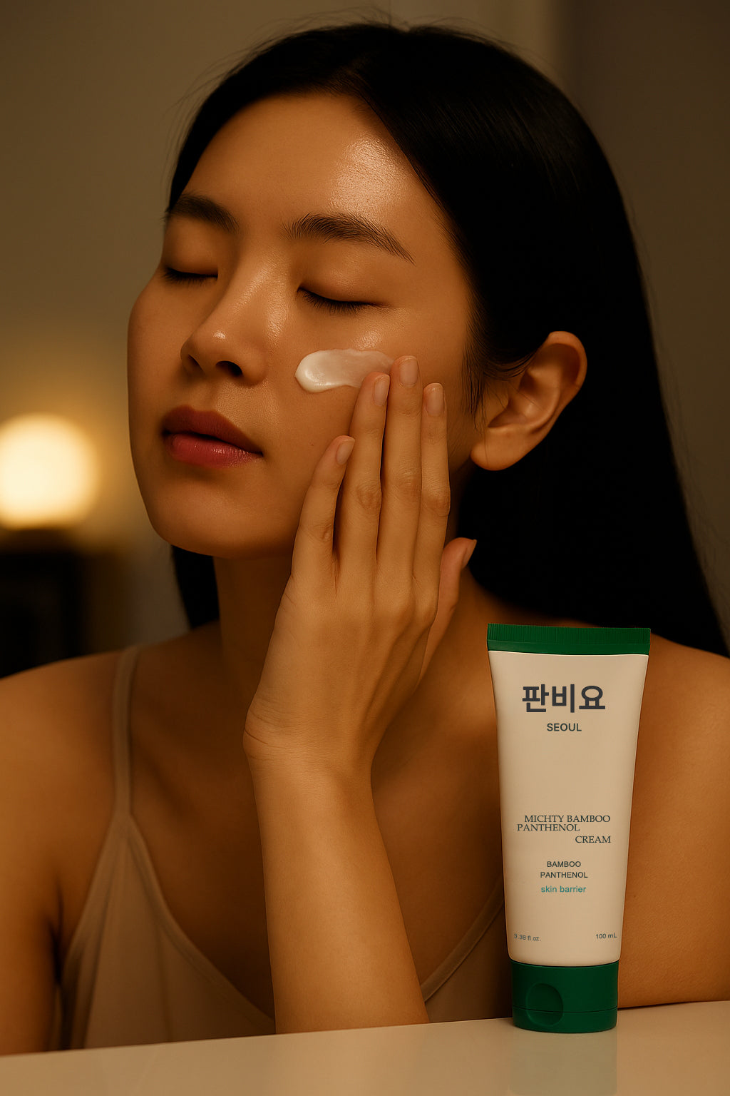Viral Korean Barrier Cream – Bamboo + Panthenol for Moisture Lock & Skin Recovery
