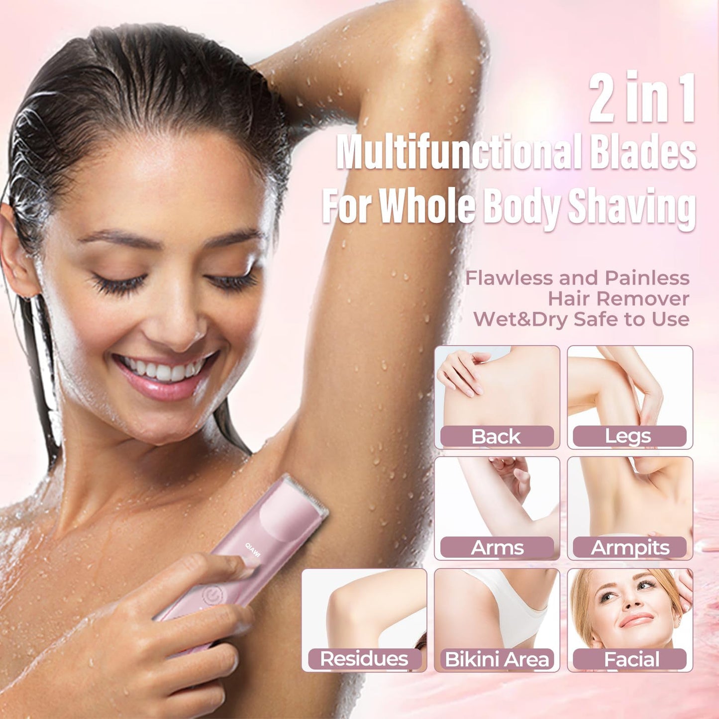 Final 3-hour discount: 60%2-in-1 Women's Electric Shaver - Dual-Head Precision Trimmer🔥