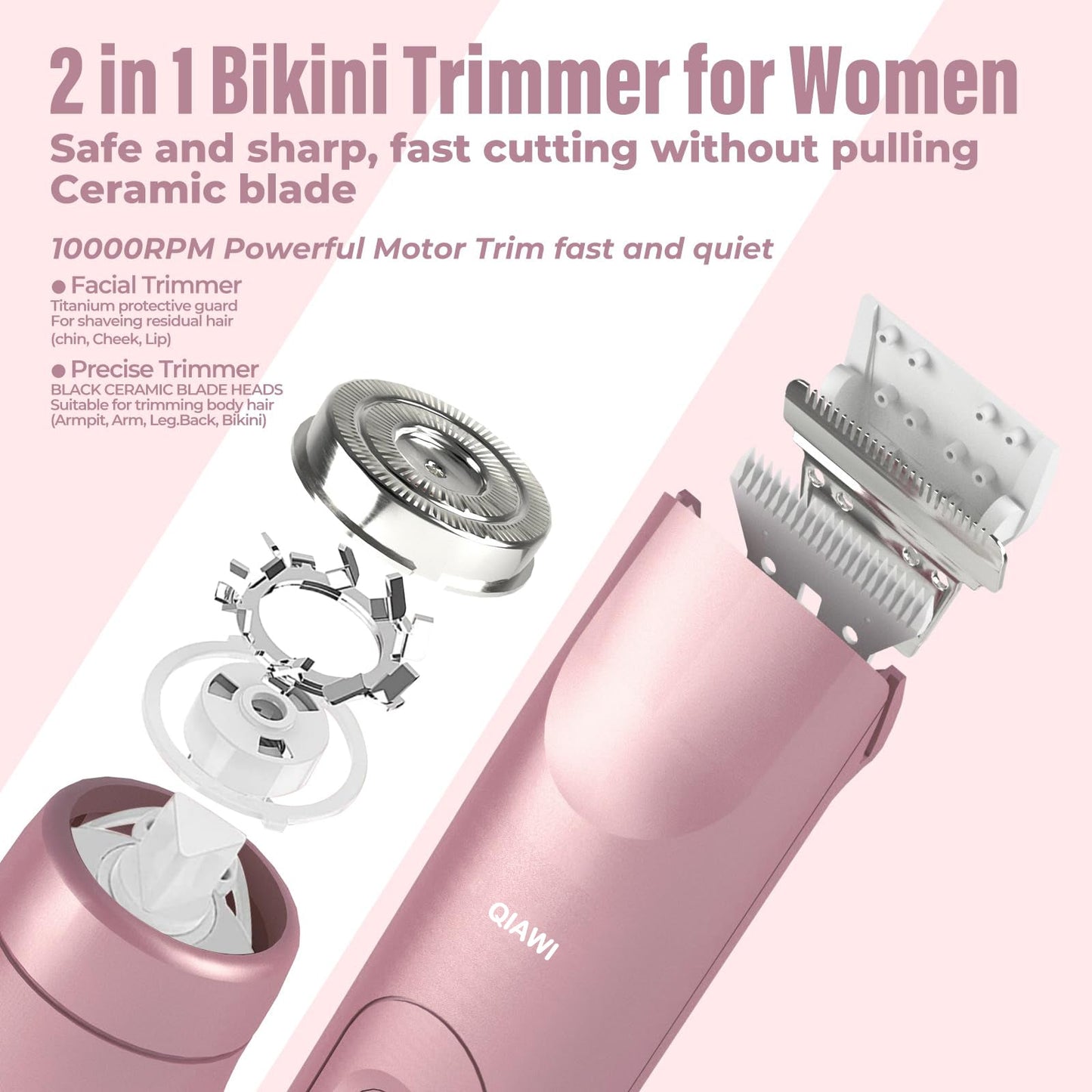Final 3-hour discount: 60%2-in-1 Women's Electric Shaver - Dual-Head Precision Trimmer🔥