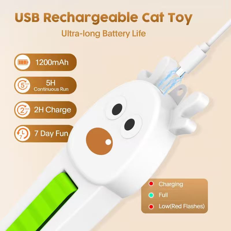 🐱✨Auto Motion Flying Rope Cat Toy — From Lazy to Crazy