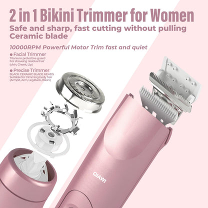 Final 3-hour discount: 60%2-in-1 Women's Electric Shaver - Dual-Head Precision Trimmer🔥