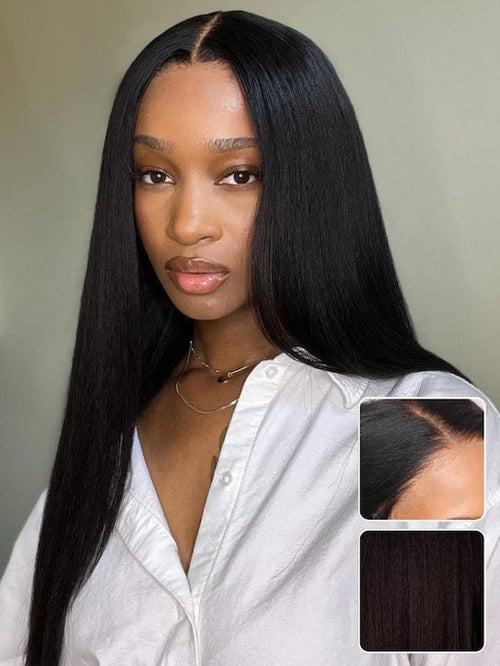 Straight Bob Wig 7x5 Pre-Bleached Natural Looking Glueless Wig