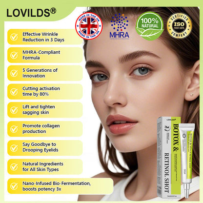 𝑶𝒇𝒇𝒊𝒄𝒊𝒂𝒍 𝑺𝒕𝒐𝒓𝒆👍| Regain youthful skin nown 💫LOVILDS® BOTOX & VITA A RETINOL SHOT Wrinkle Lift Tightening Cream