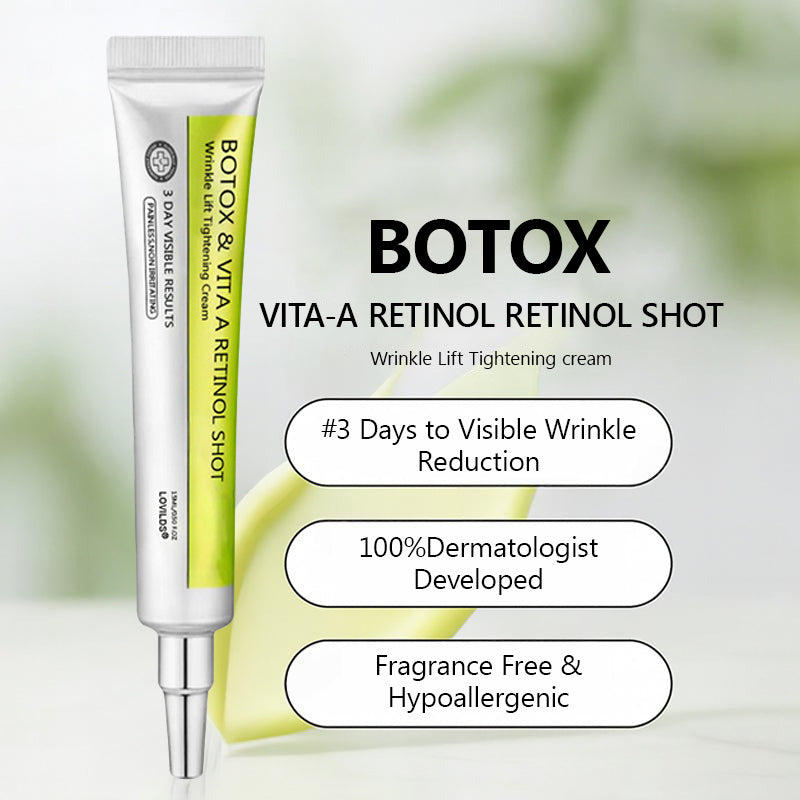 𝑶𝒇𝒇𝒊𝒄𝒊𝒂𝒍 𝑺𝒕𝒐𝒓𝒆👍| Regain youthful skin nown 💫LOVILDS® BOTOX & VITA A RETINOL SHOT Wrinkle Lift Tightening Cream