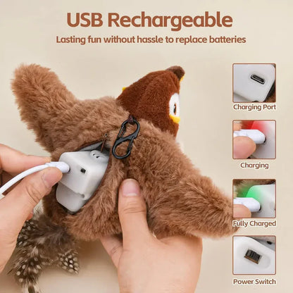 Little bird chirping simulation toy, cat hunting play, self fun