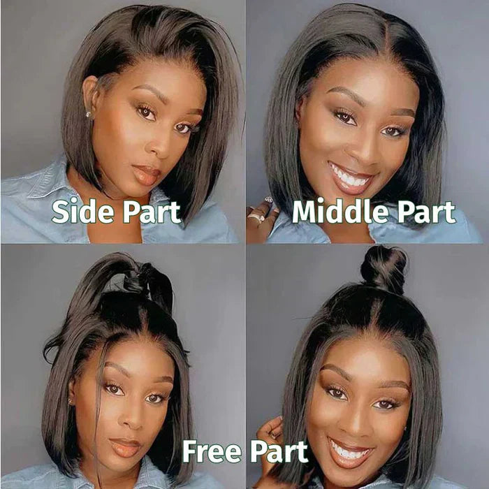 Straight Bob Wig 7x5 Pre-Bleached Natural Looking Glueless Wig
